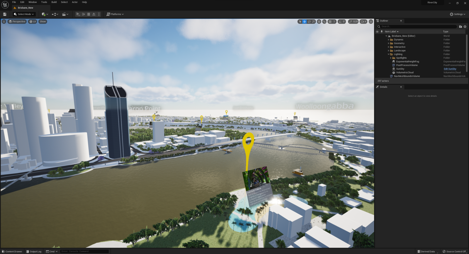 A screenshot of the Unreal Engine development environment
